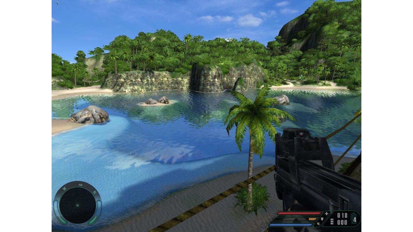 Far Cry (2004)In der Folge entwickelte Crytek die X-Isle-Engine schließlich zur CryEngine 1 weiter. Sie kam im ersten Teil von Far Cry zum Einsatz, der Anfang 2004 erschien und komplett neue Maßstäbe in der Spielgrafik definierte. Vor allem die Vegetationsdarstellung suchte ihresgleichen.