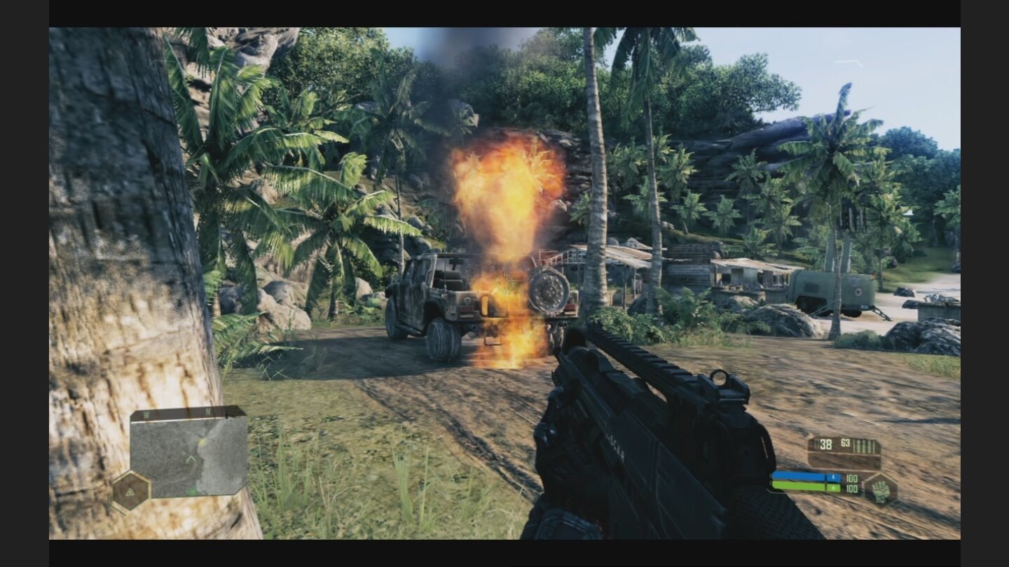 Crysis Vergleich PC vs Xbox - 1 Modell Auto Explosion Xbox