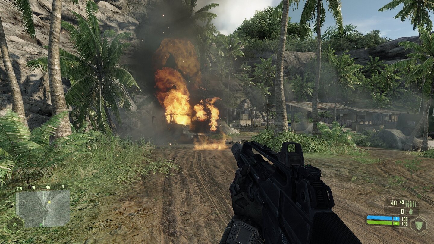 Crysis Vergleich PC vs Xbox - 3 Modell Auto Explosion PC