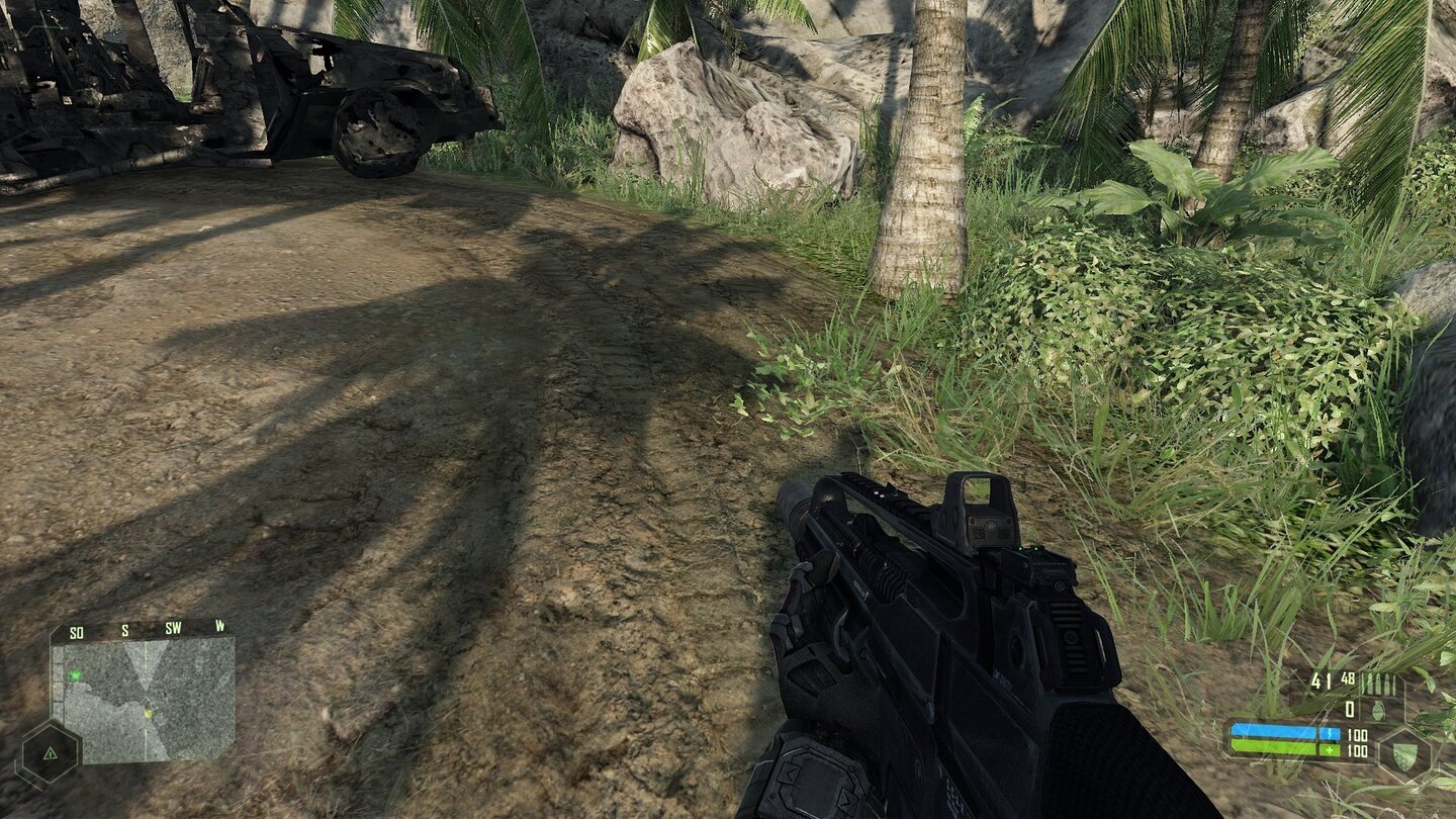 Crysis Vergleich PC vs Xbox - Schatten Baum PC
