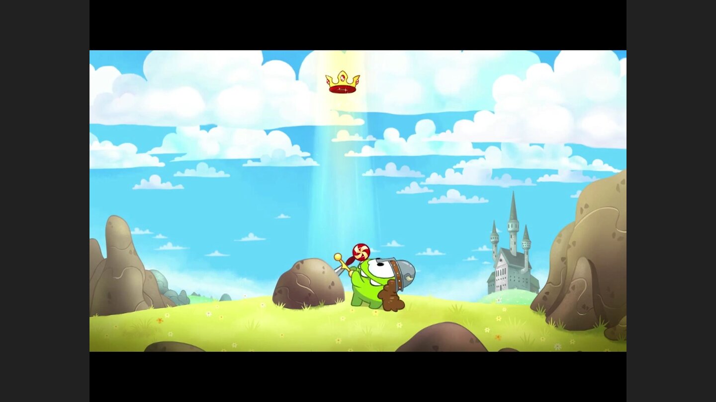 Cut the Rope: Time TravelDie (nach und nach erscheinenden) Abschlüsse jeder Welt zeigen kurze Geschichten über das Schicksal von Om Noms Vorfahren.