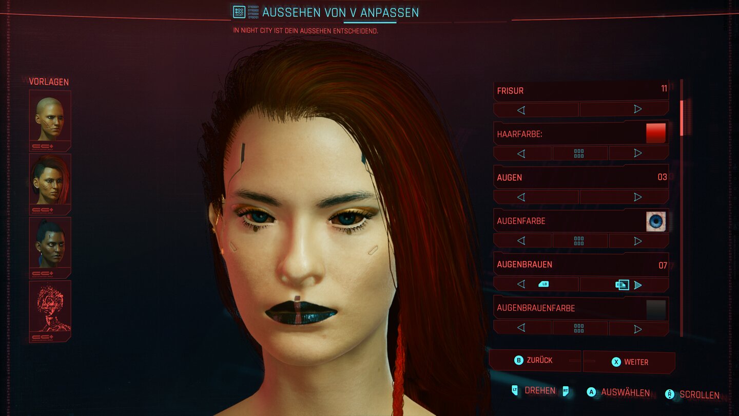 Cyberpunk 2077 - Charakter-Editor