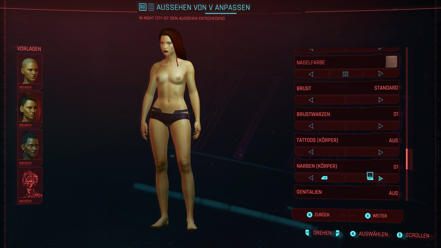 Cyberpunk 2077 - Charakter-Editor