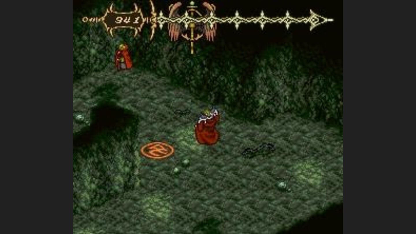 In a cave with strange signs