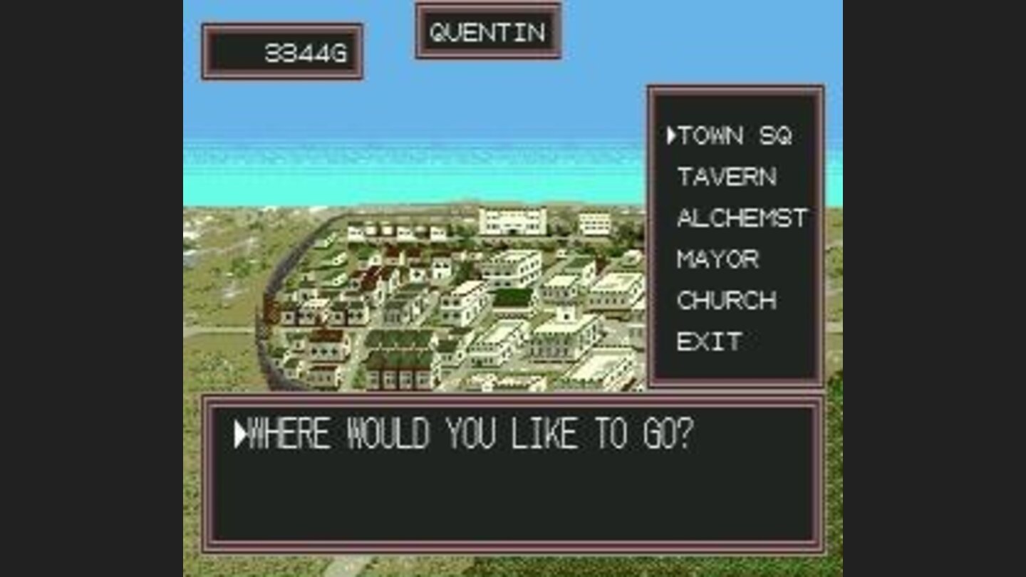 Towns can also be entered during battles.