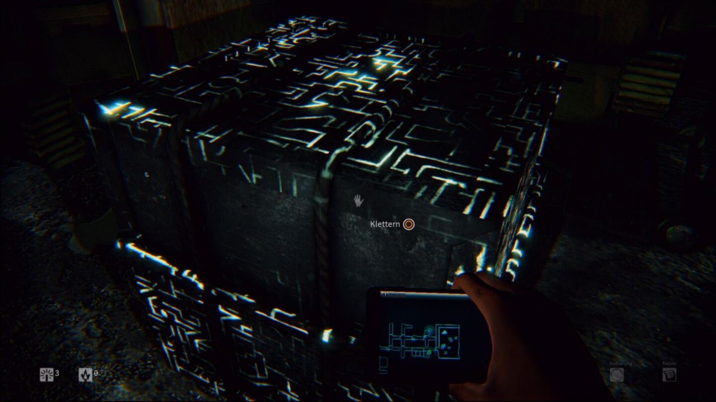 Daylight (PS4)Kisten müssen wir an die richtige Stelle setzen, um über Hindernisse zu gelangen.