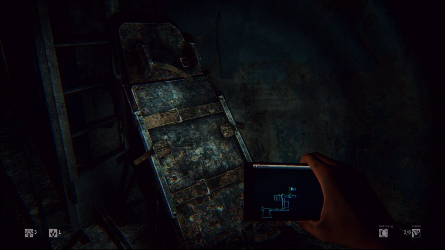 Daylight (PS4)Die Nervenheilanstalt weist die typischen Einrichtungsgegenstände auf.