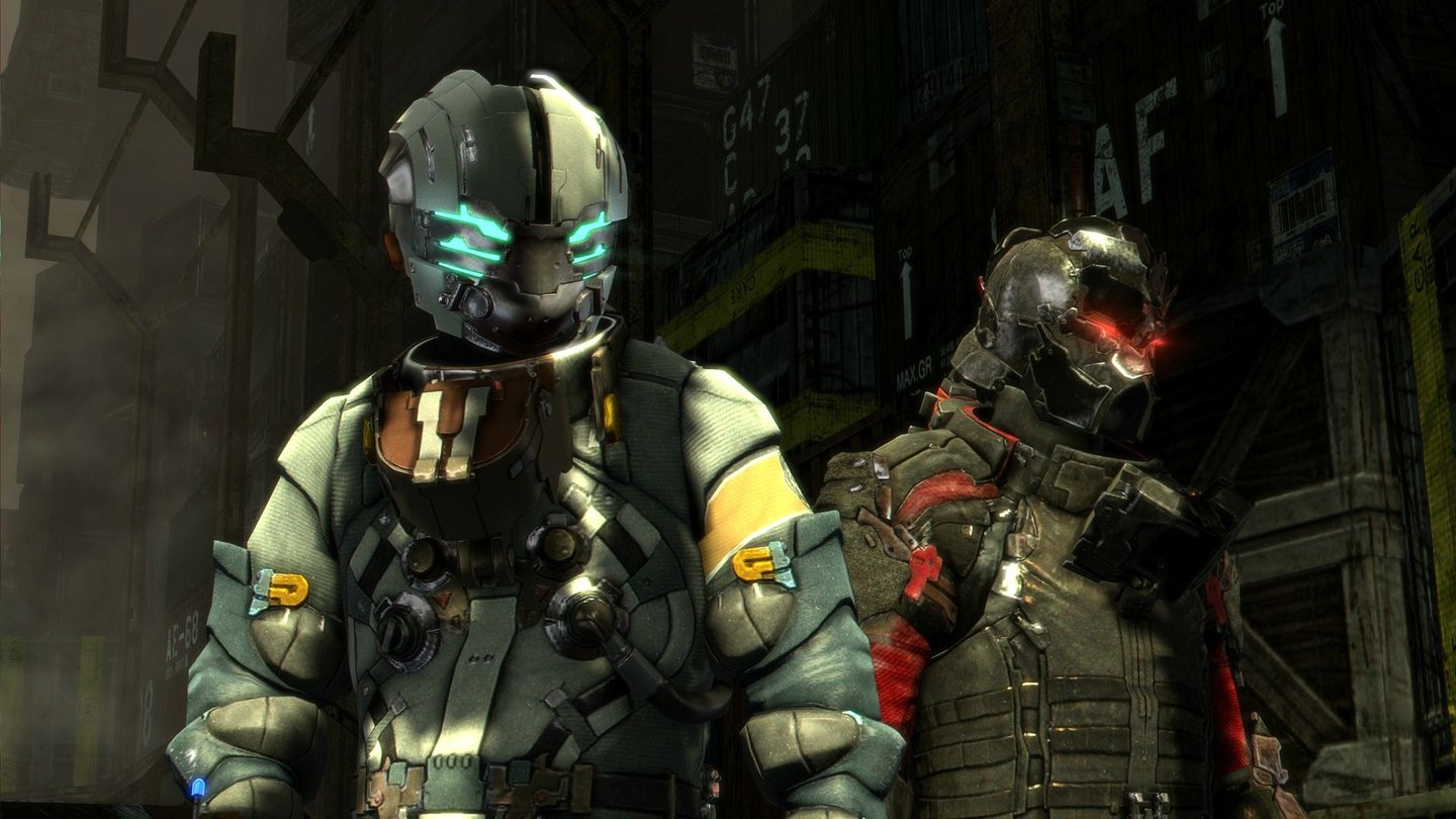 Dead Space 3Isaac Clark (links) wird von John nur im Koop-Modus begleitet.