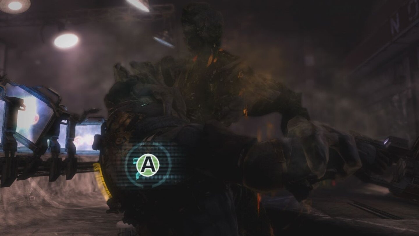 Dead Space 3Wie aus den Vorgängern bekannt, hilft im Fall einer innigen Nekromorph-Umarmung nur schnelles Knöpfchendrücken!