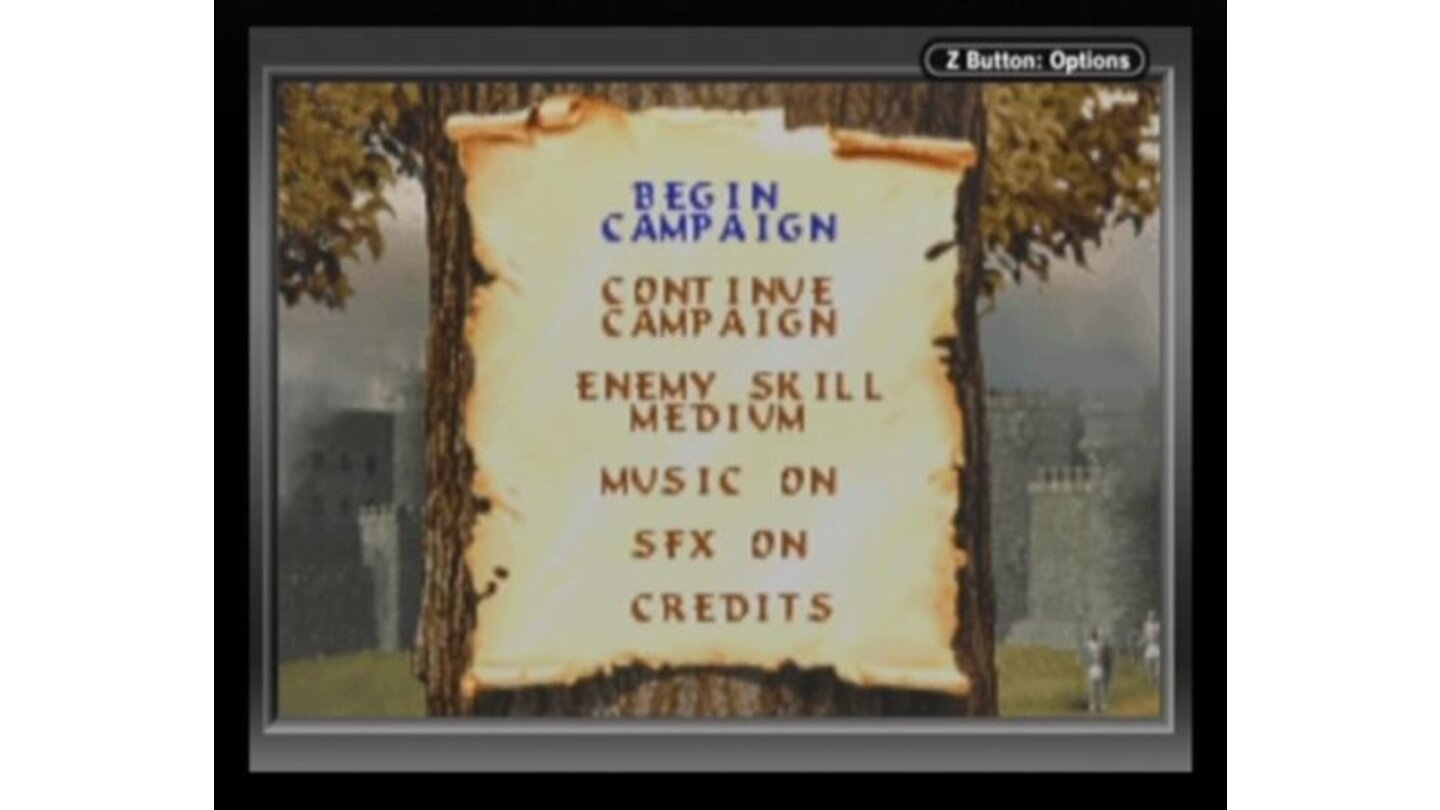 Main menu screen.