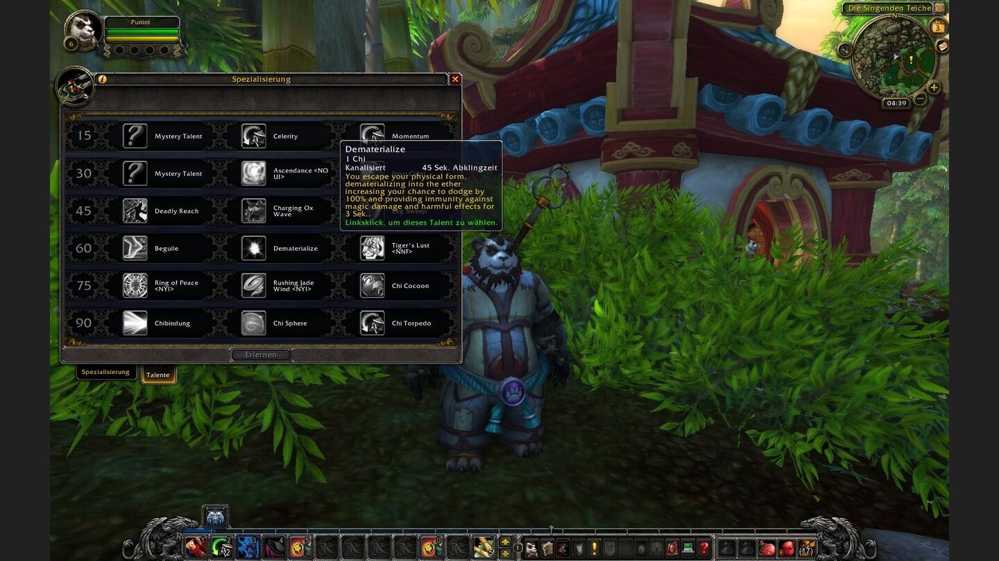 Dematerialize - Erhöht die Ausweichchance und schützt den Mönch.