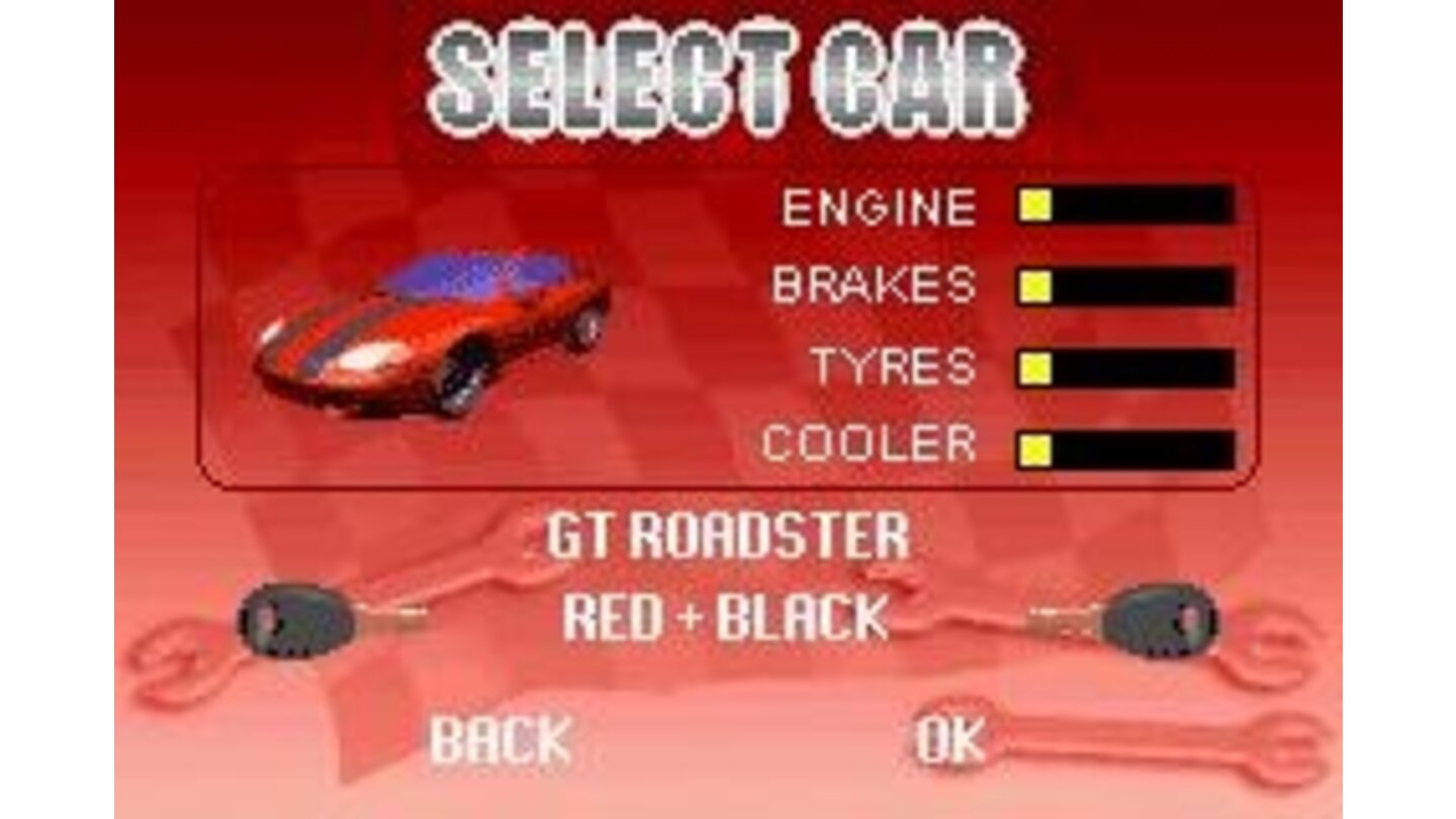 Choose the kind of car you would like to use and what color combination you want for it