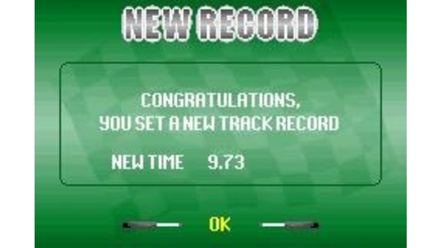 If you set a new track record, it is shown after the race