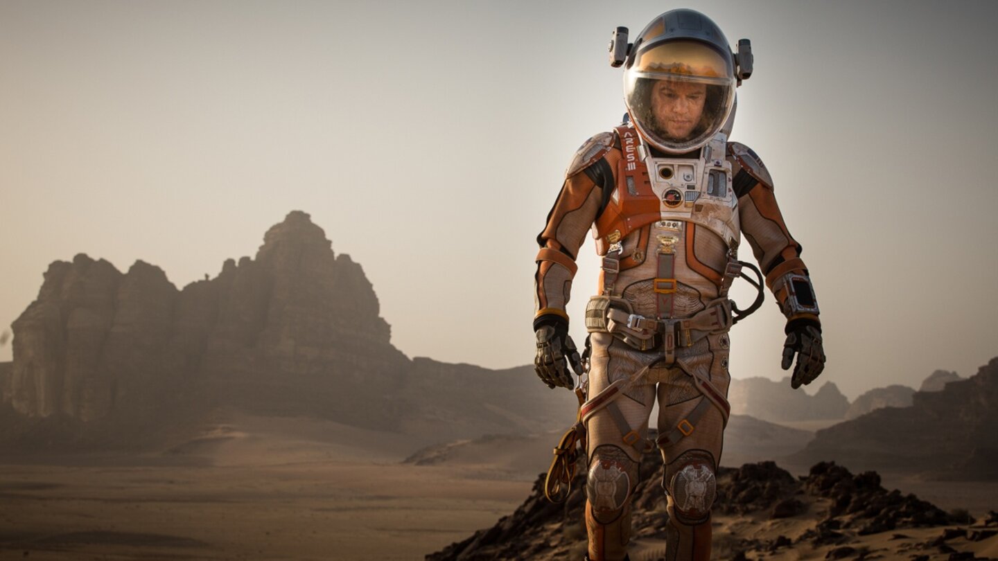 Der MarsianerRote Wüste wohin man blickt – Ridley Scott bestand darauf, dass die Marslandschaft nicht nur durch CGI-Effekte entsteht.