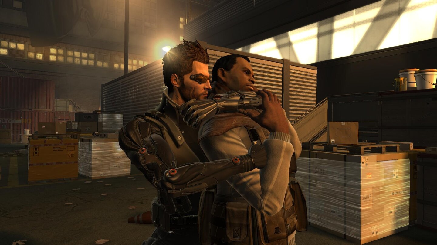 Deus Ex: Human Revolution - Director's CutAuch im Nahkampf ist Adam eine Wucht. Wir entscheiden dabei, ob wir die Gegner ausschalten oder nur schlafen legen.