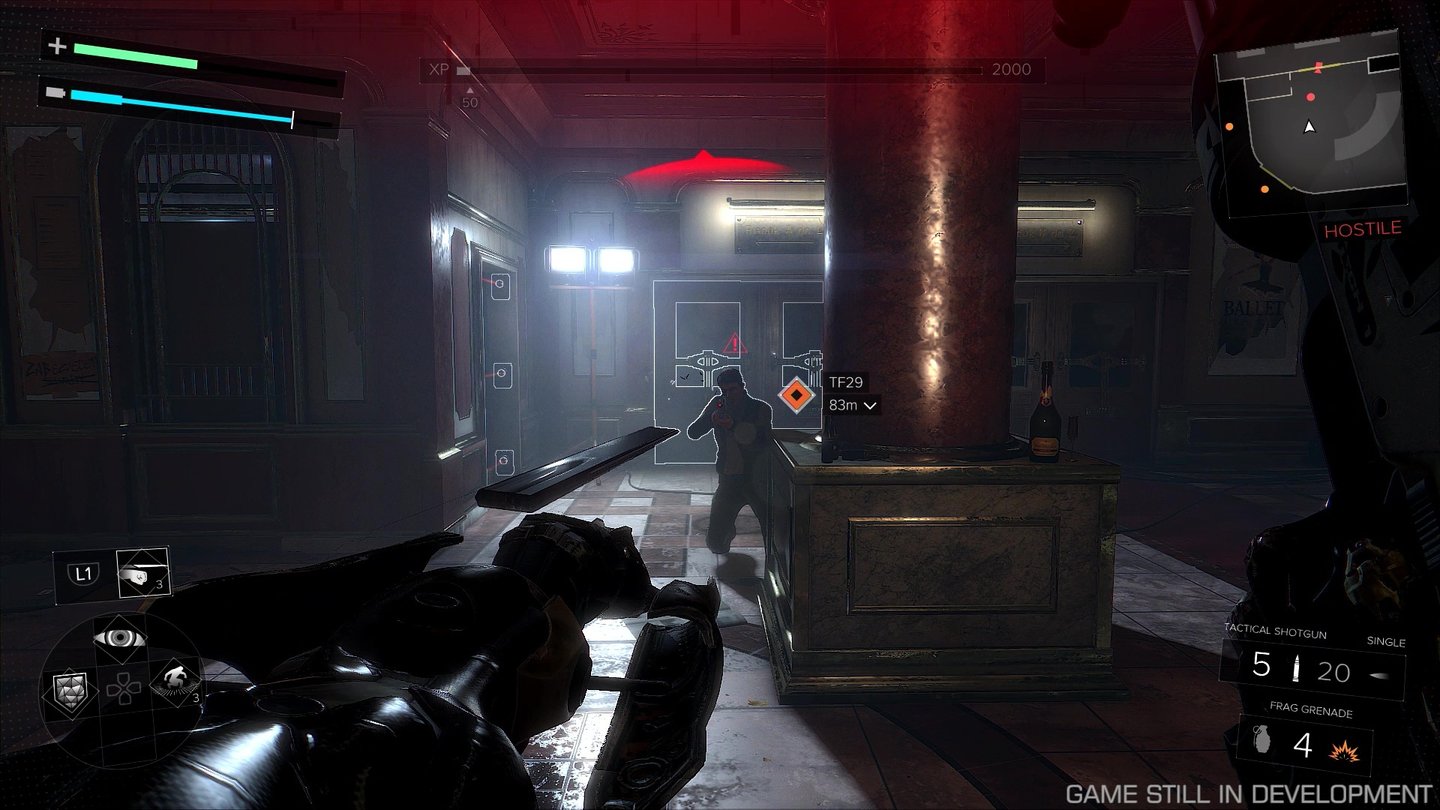 Deus Ex: Mankind DividedDie Nanoblade pinnt in der normalen Variante unsere Feinde an die Wand.
