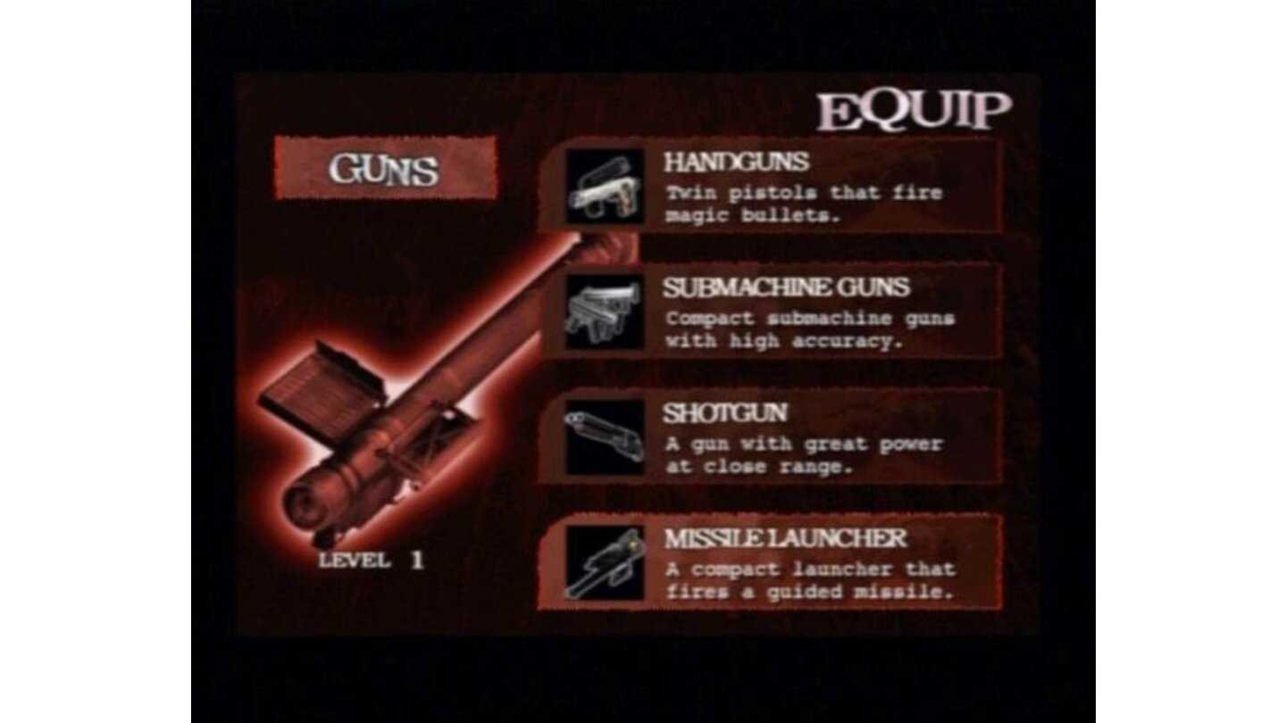 Dante's arsenal of guns.