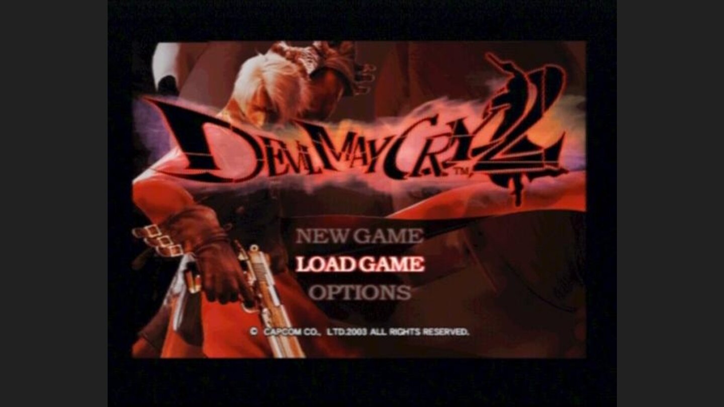 Main menu screen (Dante disc).