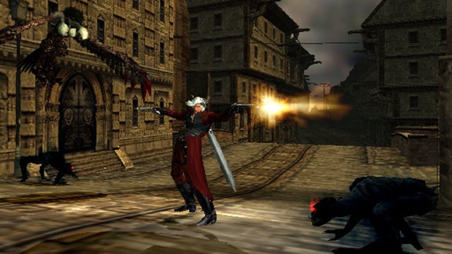 Devil May Cry 2 (2003)2003 schnetzelt sich Dante auf der PS2 dann wieder durch die Menschenwelt auf der Suche nach dem Dämonenkönig. Leider hatte der Nachfolger neben ein paar neuen Moves und uninspirierten, kargen Schauplätzen nicht viel Neues zu bieten. Das Grundkonzept unterscheidet sich zwar kaum vom ersten Teil, jedoch fehlt es an Charme und innovativen Ideen. Das leicht verunglückte Zielsystem, dank dem wir die (intelligenzfreien) Gegner oft schon erfassen bevor sie auf dem Bildschirm auftauchen, macht sogar die bombastisch inszenierten Endgegner zur langweiligen Buttonmashing-Aufgabe. Vom einstigen Action-Epos ist kaum noch etwas zu spüren. Das konnte nicht mal der zweite Spielbare Characer Lucia auf der Extra-Disc retten.