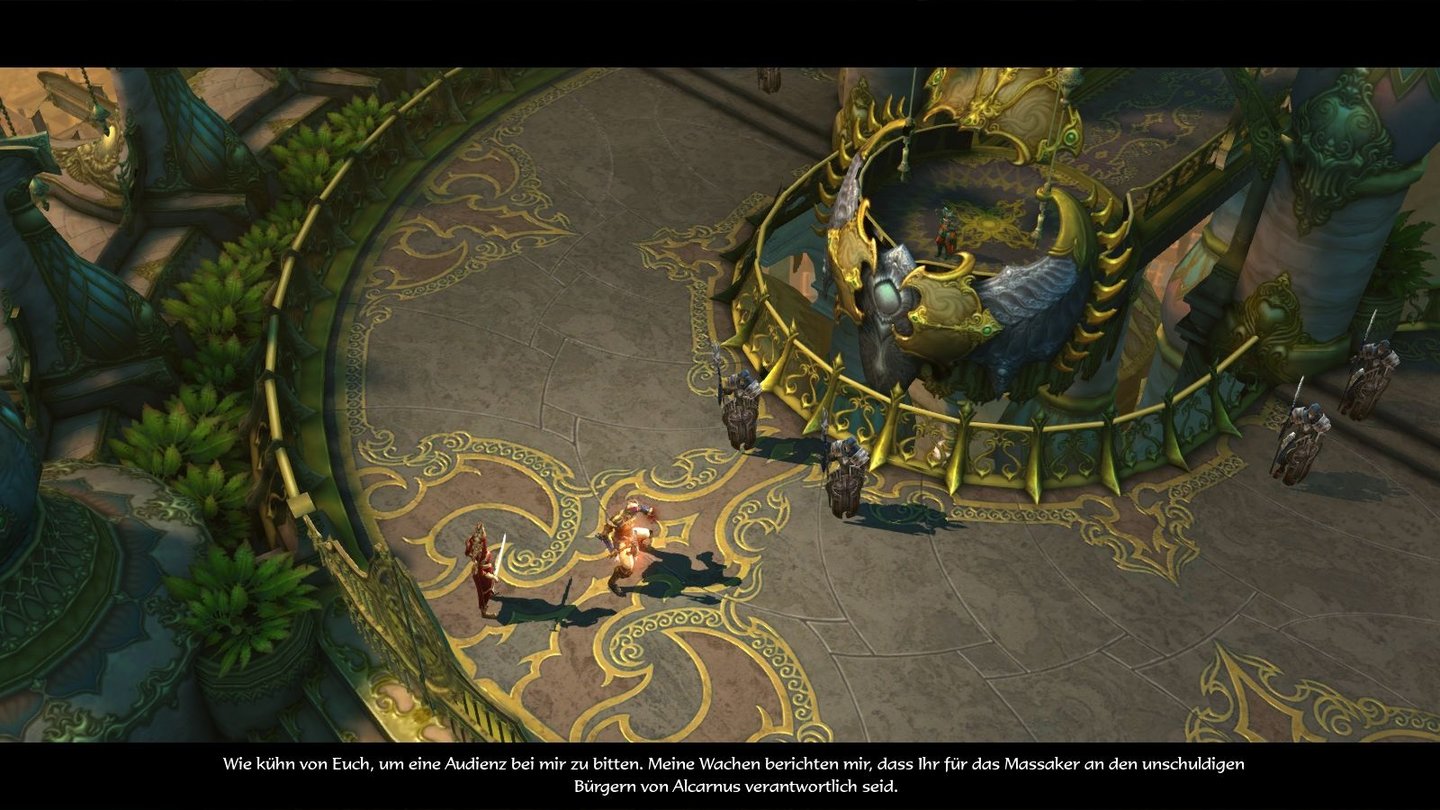 Diablo 3 - Bilder aus der Test-VersionDoch seien Sie gewarnt: Nicht überall sind Sie ein gern gesehener Gast. Wer lässt schon freiwillig einen keulenschwingenden Unruhestifter in seine friedlichen Gemächer?