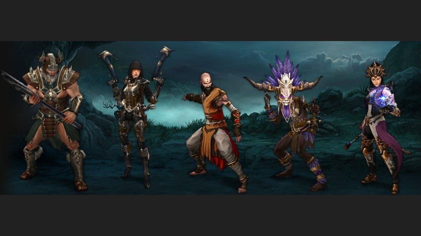 Drin: Doktoren, Mönche und JägerDem dritten Teil spendiert Blizzard titelgerecht auch drei komplett neue Klassen: Hexendoktor, Mönch und Dämonenjäger. Abgerundet wird das fünfköpfige KlassenEnsemble vom Barbar und vom Zauberer – beide bereits aus dem Vorgänger bekannt, aber mitunter gewaltig überarbeitet. Jede Klasse hat übrigens eine eigene Ressource, die unterschiedlich aufoder abgebaut wird. Während der Hexendoktor ganz klassisch aufs Mana zurückgreift, baut der Barbar im Kampf erst Wut auf – und dann mit mächtigen Angriffen wieder ab. Ach ja: Inzwischen dürfen wir jede Klasse wahlweise als Männlein oder Weiblein spielen.