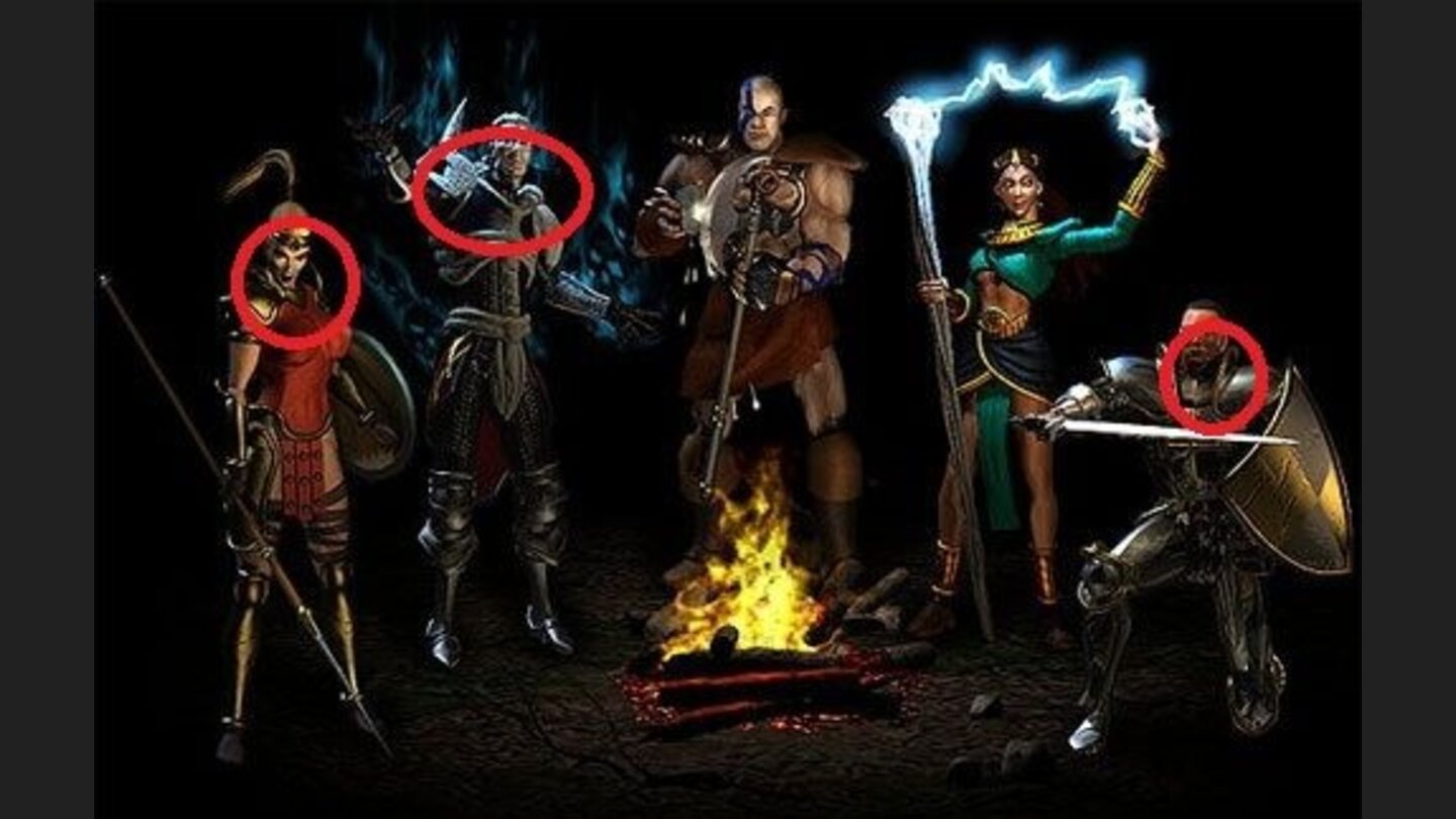Draussen: Paladine, Amazonen und BeschwörerKeine Sorge, falls Sie in Diablo 2 am Liebsten einen Totenbeschwörer gespielt haben: Auch im Nachfolger dürfen Sie noch allerlei untotes Gedöns erwecken und für sich kämpfen lassen – erledigt nun allerdings der Hexendoktor. Waren Sie hingegen als Paladin unterwegs und haben Ihre Gruppe kräftig (und heilig) unterstützt, dann übernimmt der Mönch nun Teile dieser Mechanik. Amazonen wiederum finden sich in vielerlei Hinsicht beim neuen Dämonenjäger wieder; der hat am Fernkampf nämlich ebenfalls einen Narren gefressen. Und wenn Sie sich partout nicht für eine Klasse entscheiden können, dann werfen Sie doch einen Blick in unseren PsychoTest: Da werden Sie bestimmt geholfen.