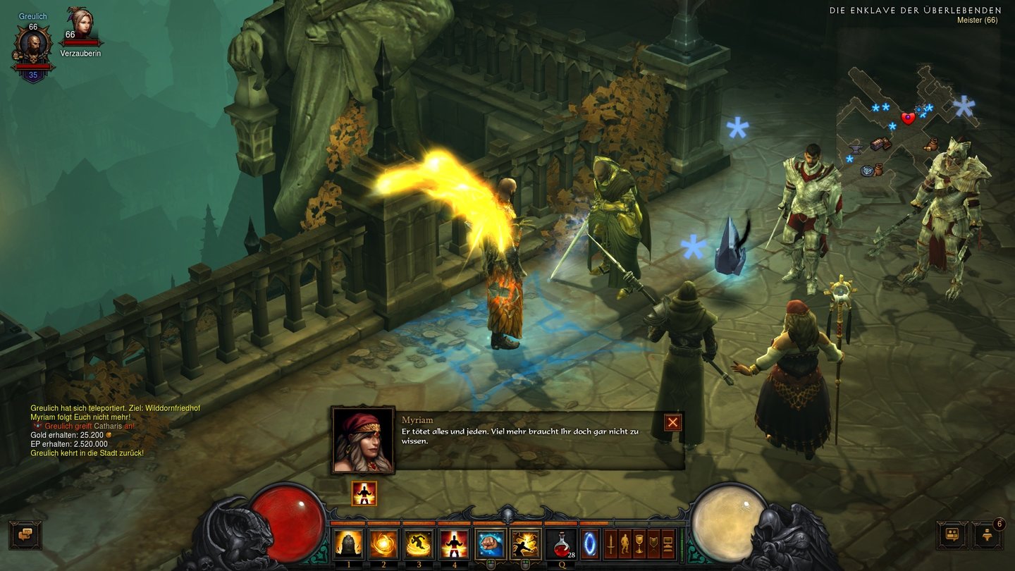 Diablo 3 Reaper of SoulsDie Dialoge sind nach wie vor statisch und langatmig, aber ordentlich vertont.