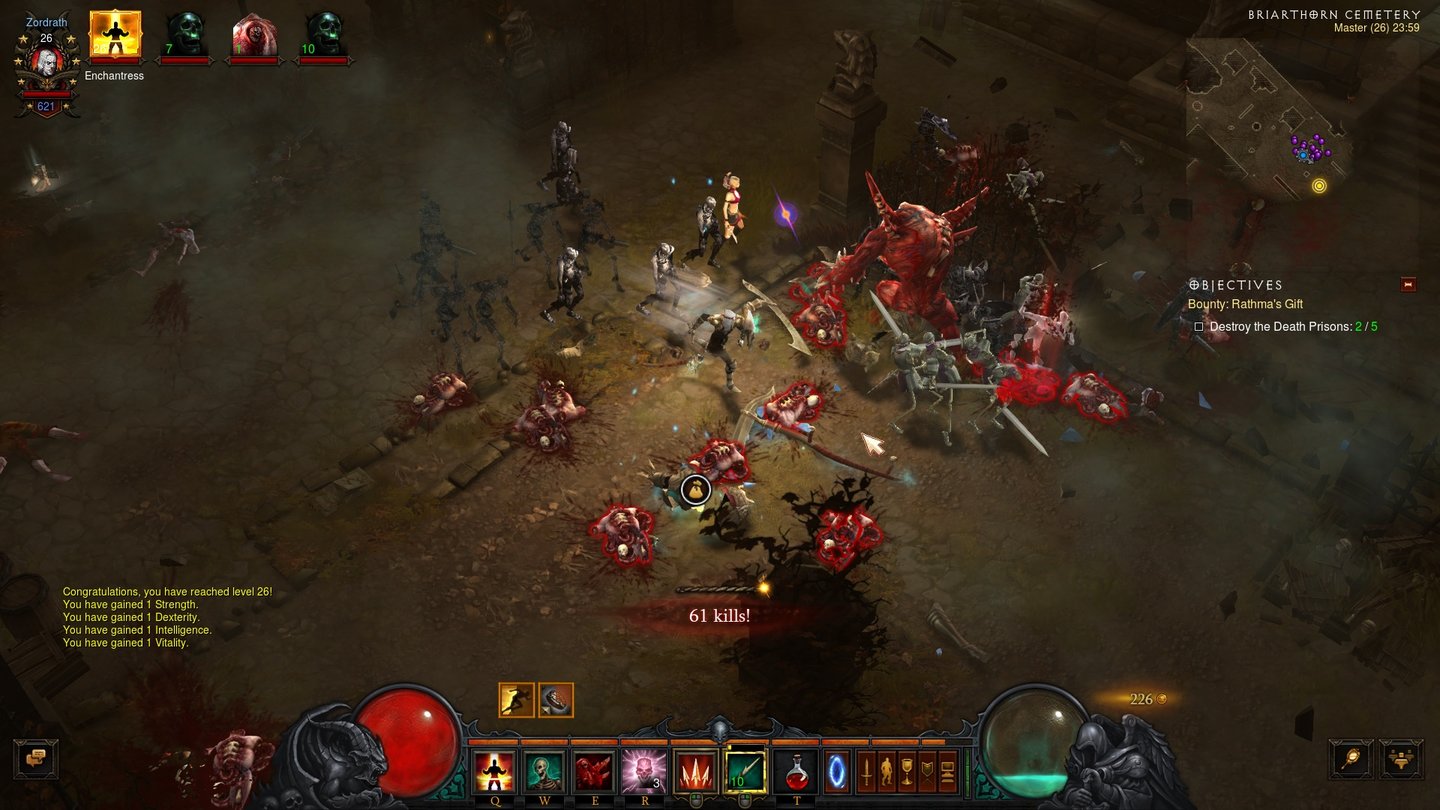 Diablo 3: Rise of the NecromancerSpielen wir den Totenbeschwörer, hinterlassen niedergemetzelte Feinde Leichenteile, die als Ressource für verschiedene Fähigkeiten dienen.