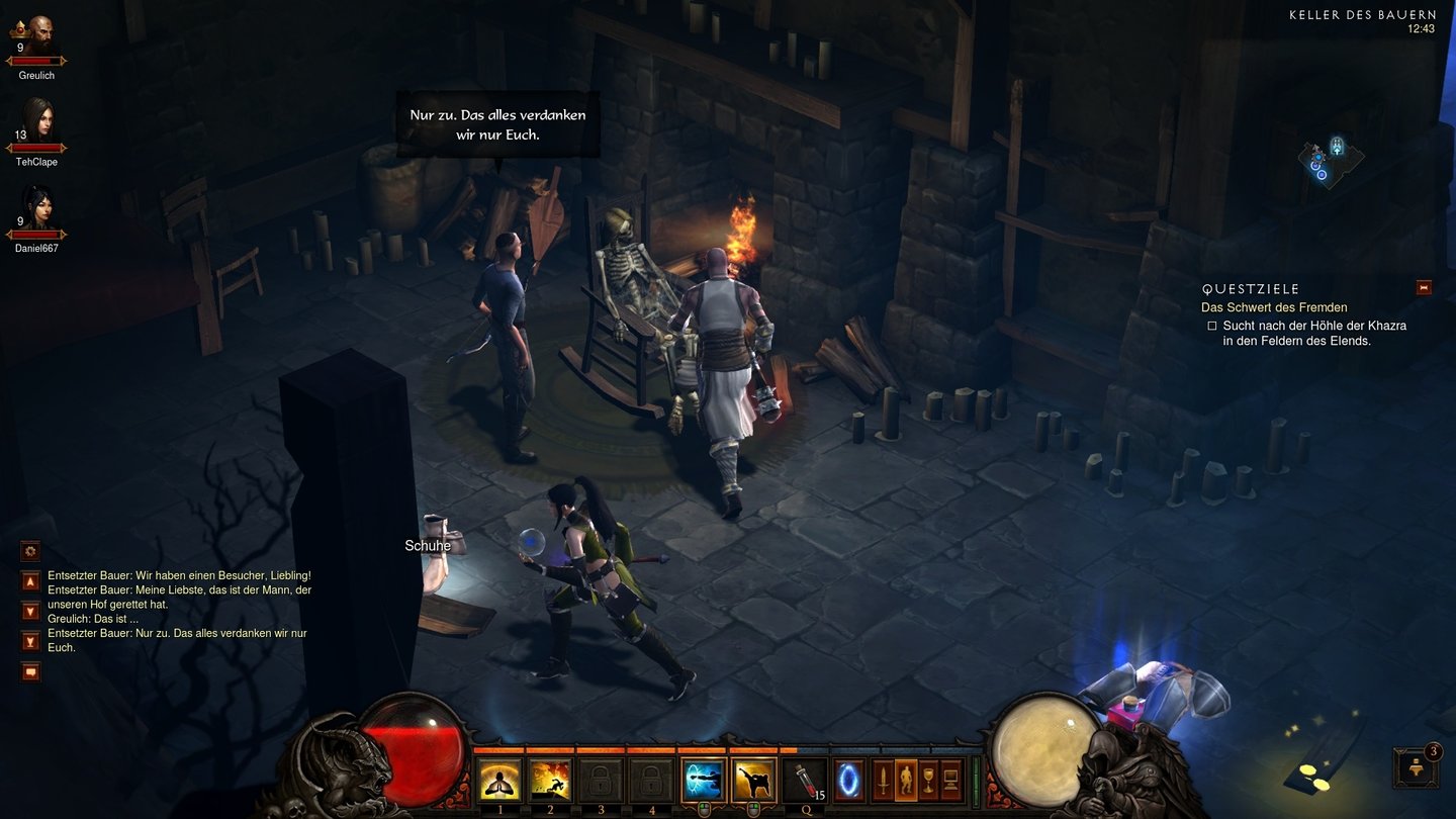 Diablo 3 - Bilder aus der Test-VersionIn König Leorics Landhaus lösen wir eine Kultisten-Convention auf.