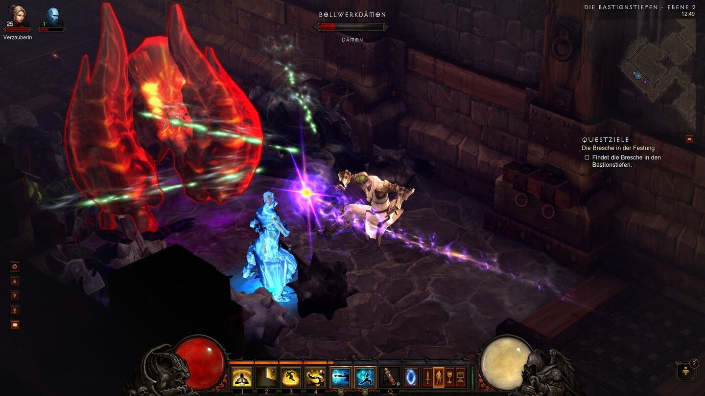 Diablo 3Der Bollwerkdämon ist ein harter (Standard-)Gegner, der kräftig austeilt.