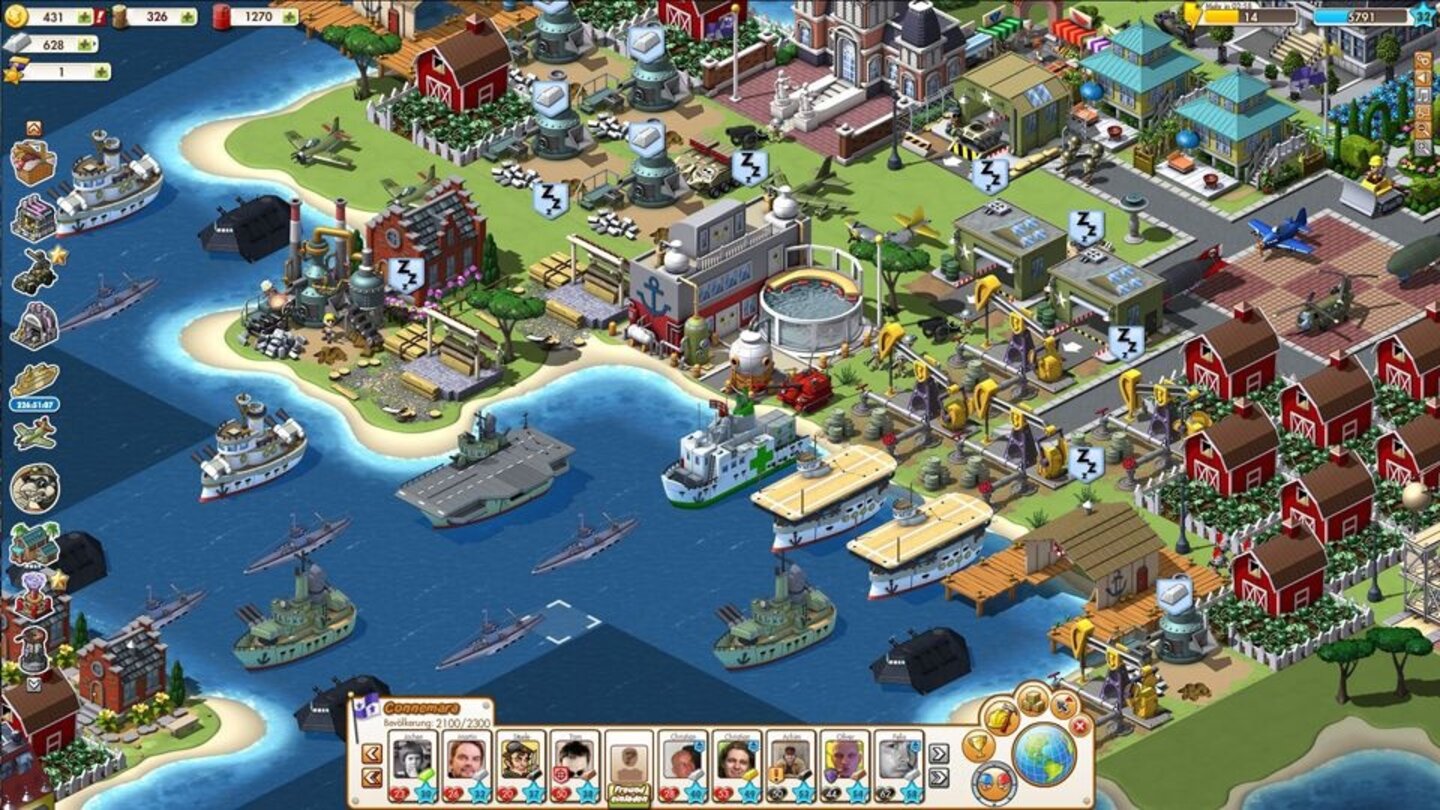 Empires & Allies (2011)Jaja, es ist ein Facebook-Spiel – aber hey, es macht Spaß! Das liegt vor allem daran, dass wir unseren Facebook-Kumpels nicht nur beim Ausbauen ihrer Kampfinseln helfen können, sondern sie auch überfallen dürfen. Zu der gelungenen Schadenfreude-Orgie kommen tonnenweise Quests, eine echt putzige Grafik sowie abgedrehte Land-, Luft- und Seeeinheiten, die an echte Vorbilder angelehnt sind.