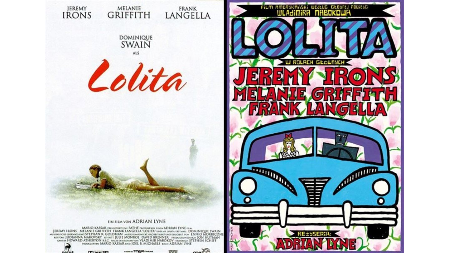Die kuriosesten Filmposter aus aller Welt: Lolita (links: Deutschland; rechts: Polen)
