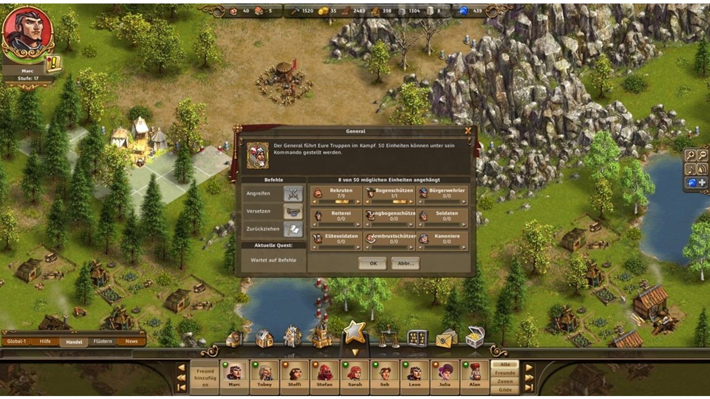 Die Siedler OnlineScreenshot zum Militärsystem
