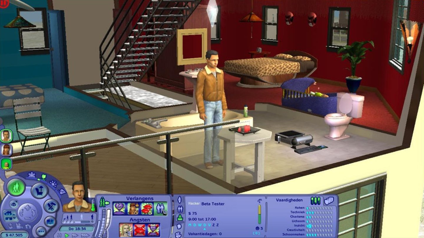 Die Sims (2000) Im ersten Serienteil von 2000 dreht sich alles um die eigene Sim-Familie und ihr Alltagsleben. Maximal acht Sims leben unter einem Dach und verdienen sich mit verschiedenen Berufen – vom Polizisten bis zum Superstar – immer neue Verbesserungen für ihr Eigenheim. Das eigentliche Kernelement von Die Sims ist es, die Bedürfnisse der Sims zu erfüllen, die sich von Person zu Person unterscheiden: Erwachsene wünschen sich beruflichen Erfolg und romantische Abenteuer, Kinder erledigen ihre Schularbeiten und freuen sich über große Geburtstagsfeiern. Mit neuen Inhalten (Kleidung, Möbel) erweiterte die aktive Community seit dem Serienstart das Spiel immer weiter.