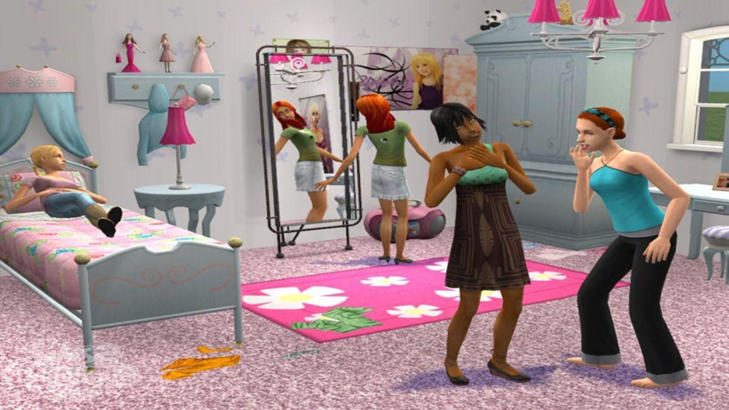 Die Sims 2 (2004) Der zweite Serienteil, Die Sims 2, erschien 2004 mit einer verbesserten Grafik-Engine und drei Nachbarschaften anstelle der einen aus Die Sims. Das Lebensalter der Sims teilt sich nicht mehr nur in drei, sondern in sechs Abschnitte, in die die Figuren hineinwachsen – Kinder werden erwachsen und Erwachsene gehen in den Ruhestand. Die Bau- und Kaufmenüs wurden ebenfalls überarbeitet und bieten neue Möglichkeiten (Fundamente). Zu den Bedürfnissen, die nach wie vor erfüllt werden müssen, kommen Wünsche, die sich von Tag zu Tag ändern und besondere Boni bieten, wenn der Spieler ihnen nachgeht. Der Sims 2 Store bietet für Geld online neue Inhalte zum Herunterladen an.