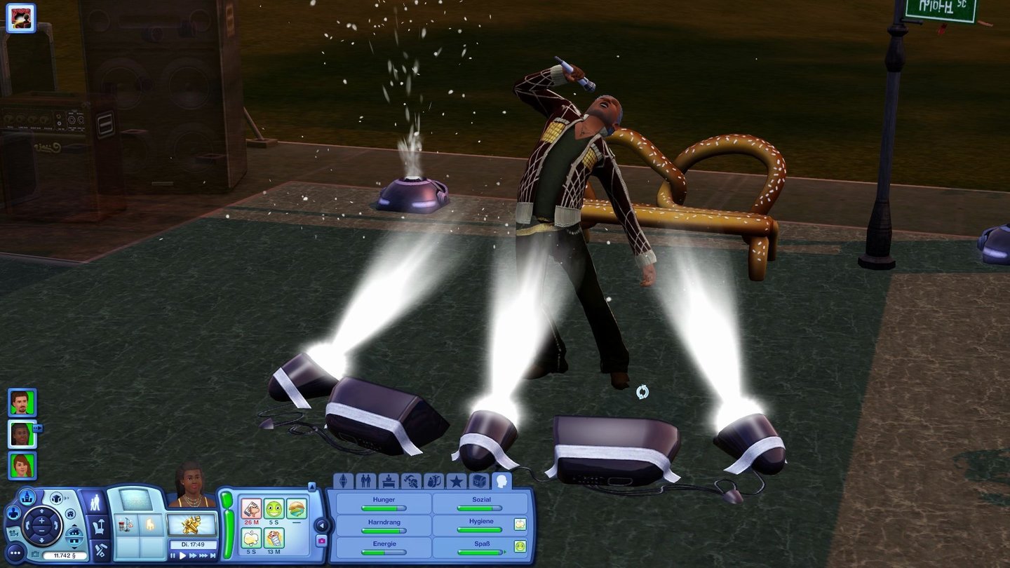 Die Sims 3: ShowtimeDie Konkurrenz: Gegen solche abgerissenen Schlager-Typen haben wir natürlich gute Chancen.