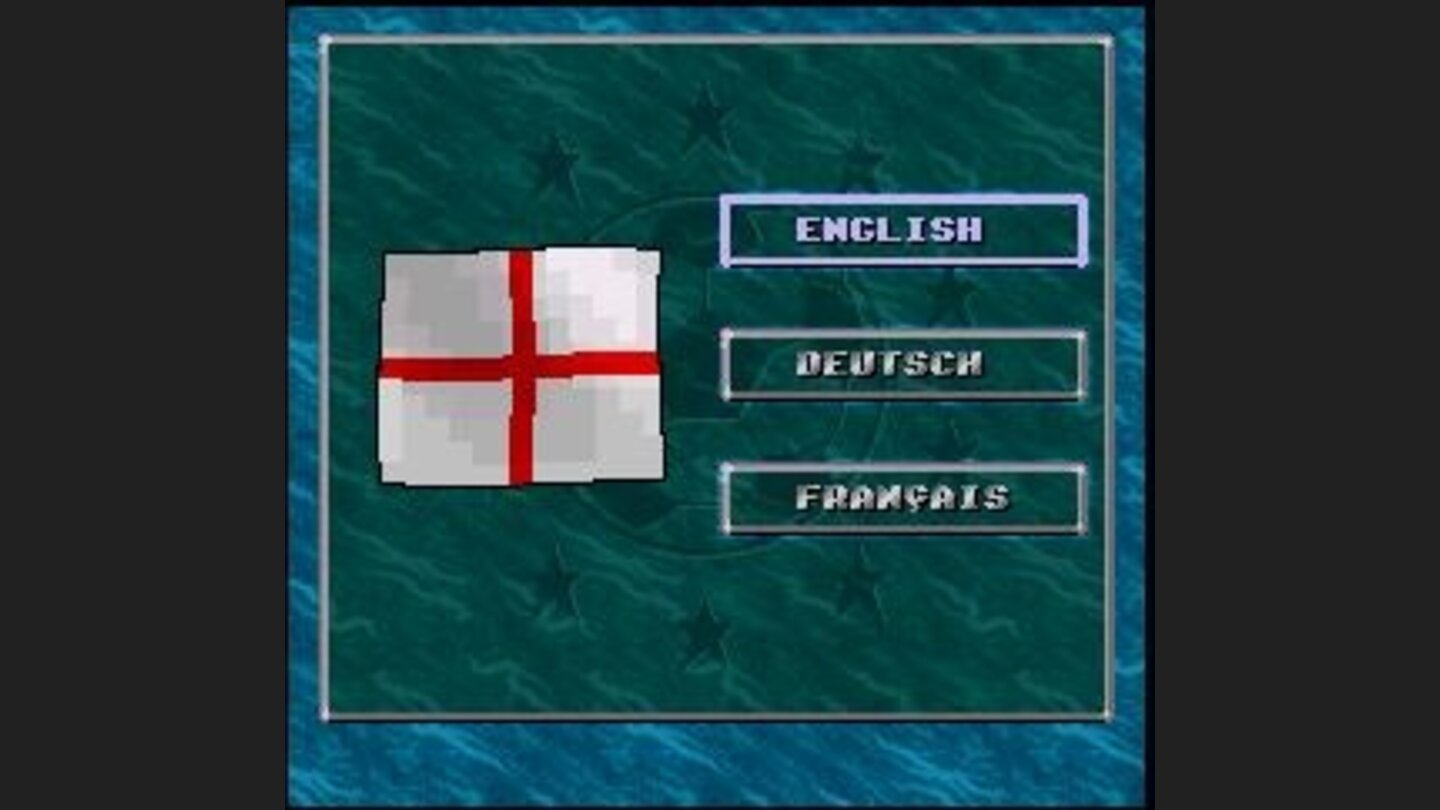 Language selection screen