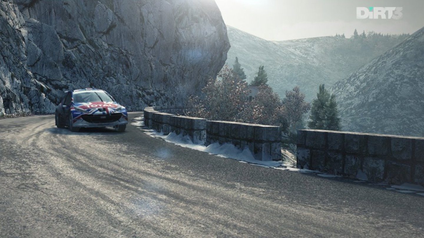 DiRT 3Screenshots zu Download-Erweiterung (DLC) »Monte Carlo«, die acht neue Strecken für das Rally-Rennspiel DiRT 3 liefert und ab dem 28. Juni 2011 zum kostenpflichtigen Download für PC und Konsole angeboten wird.