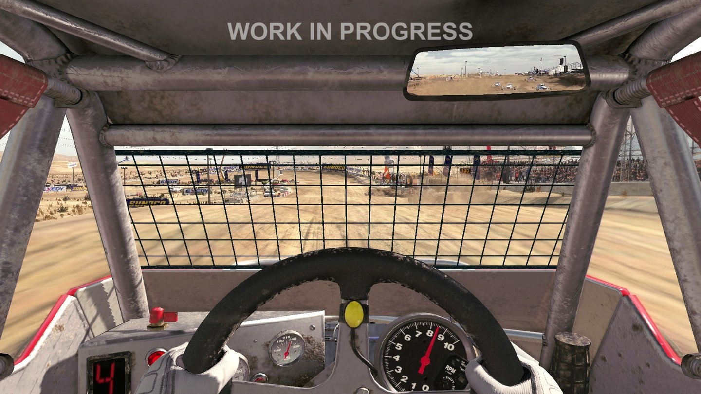 DiRT 4Im Buggy ist die Cockpit-Perspektive besonders heftig: Eingeschränkte Sicht, dazu ein Gitter direkt vor der Nase – so wirken die Rennen gleich noch eine Spur anarchischer.