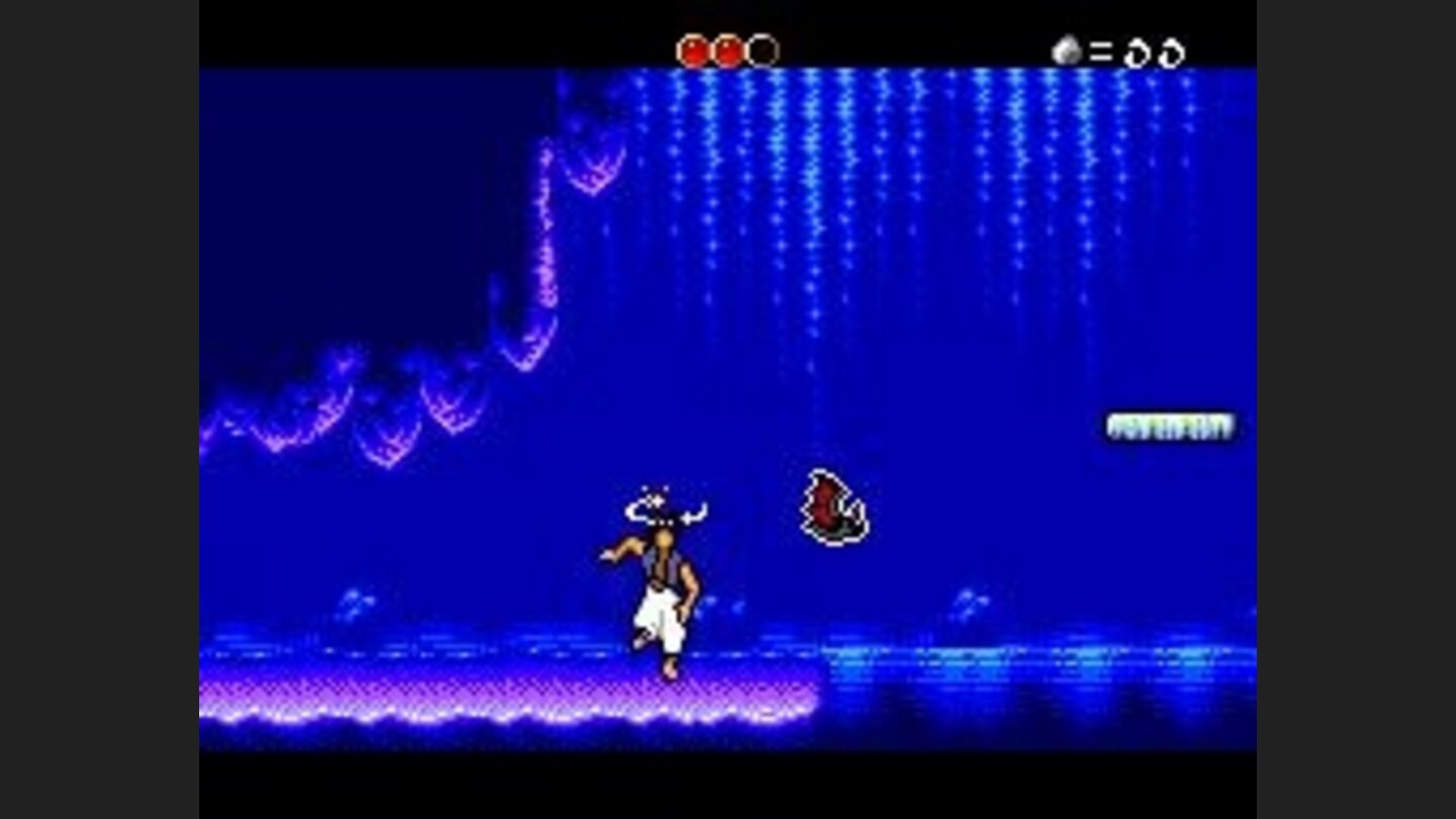 Aladdin gets knocked out by a bat