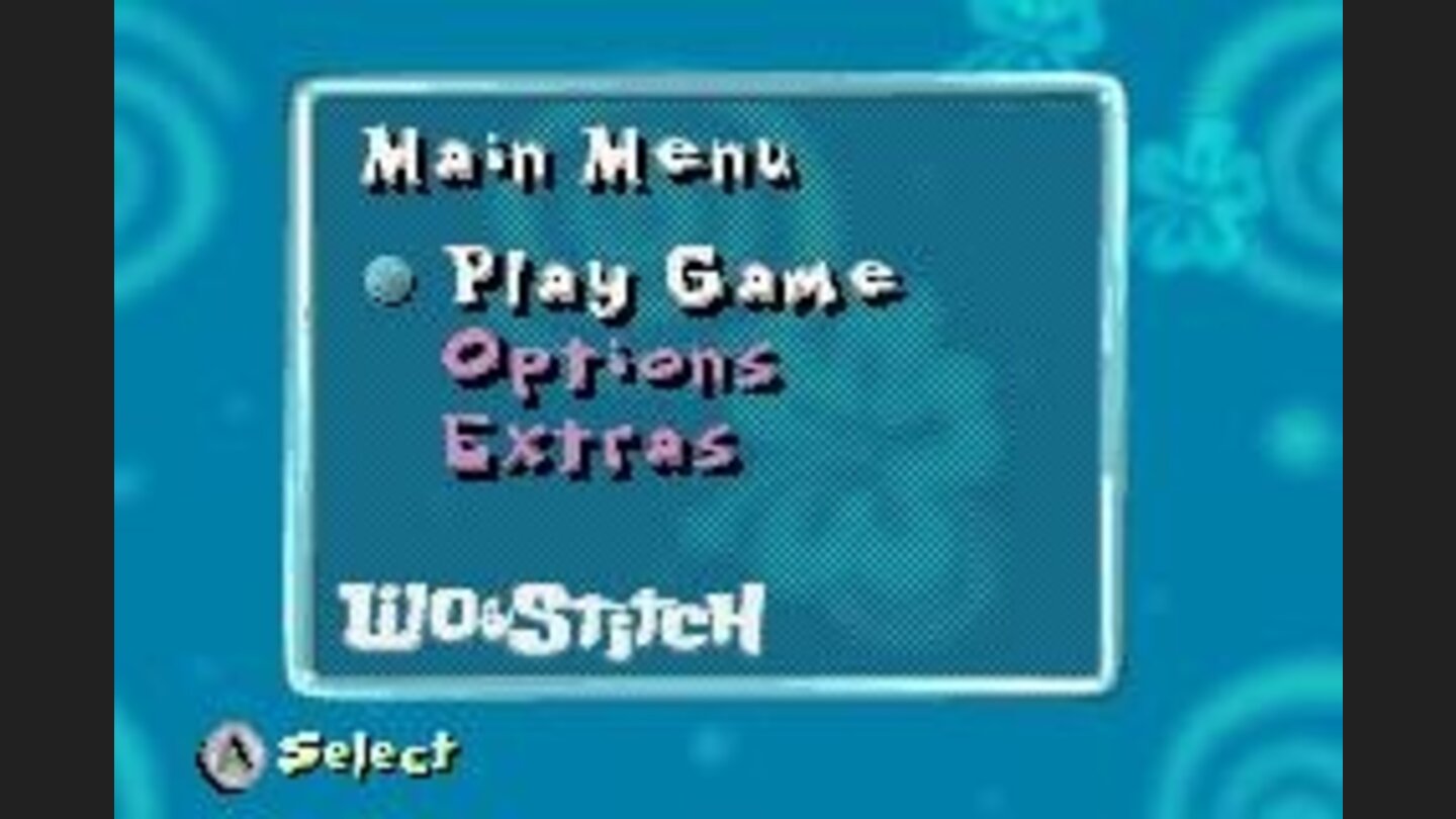 Menu screen.