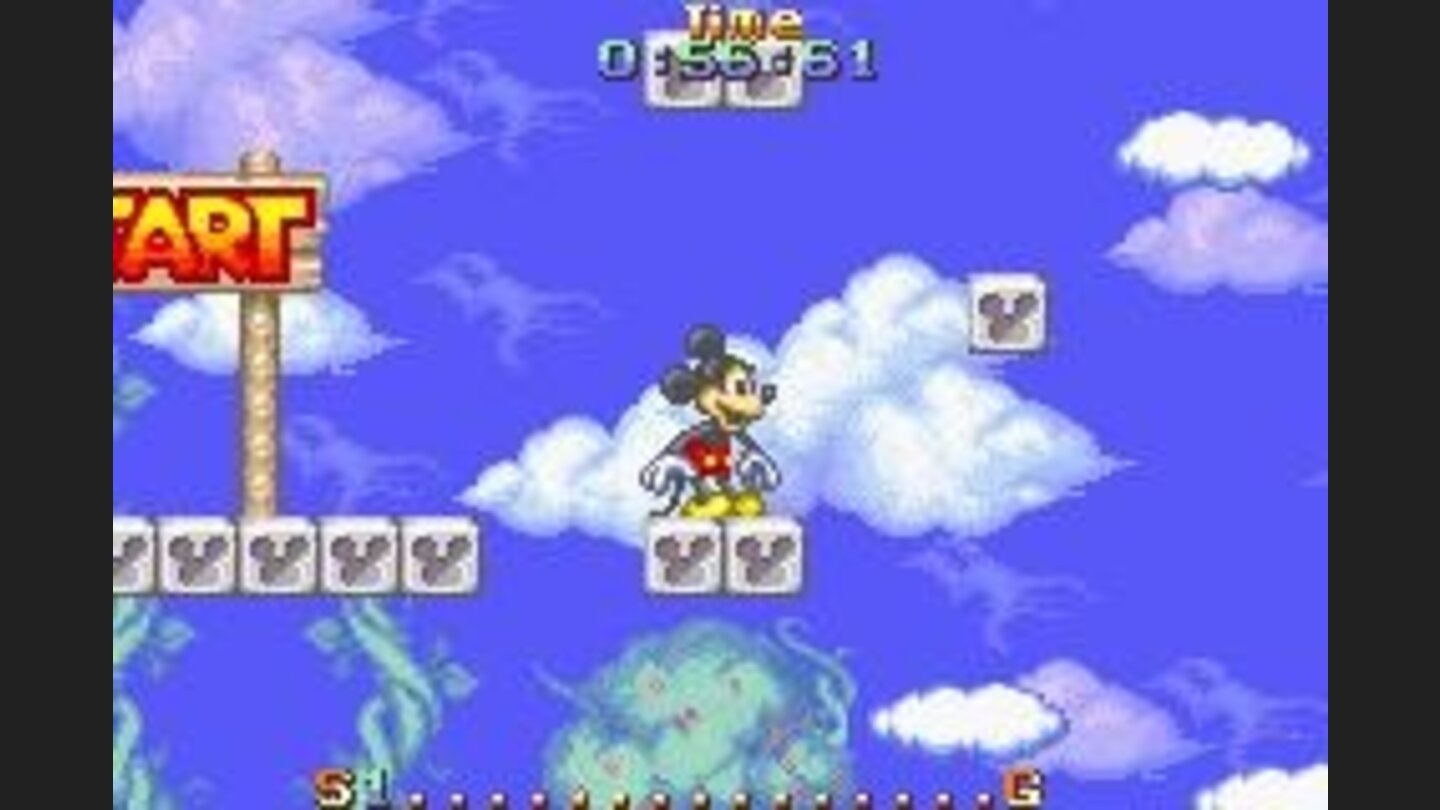 In Normal Battle, you need to get from start to finish as quickly as possible. Falling will return you to start