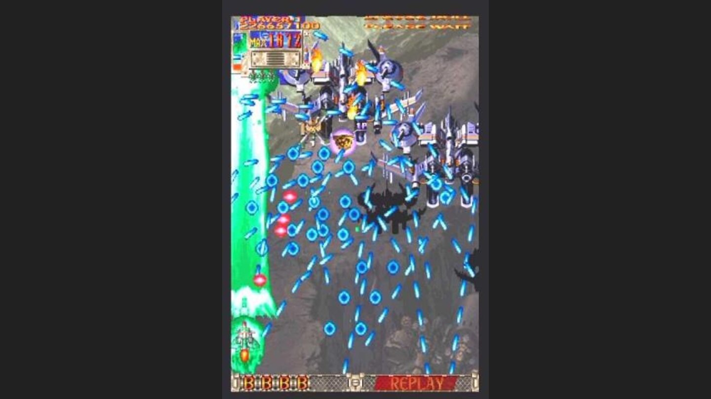 Knee deep in bullet hell. Stage 5 is loosely based on Stage 1 of Dodonpachi...only with a hell of a lot more bullets :)