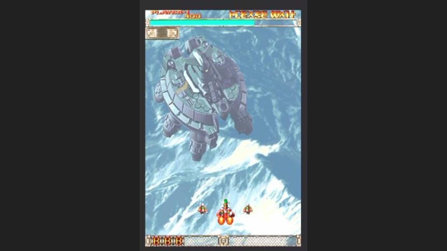 Stage 3s boss rises from the background