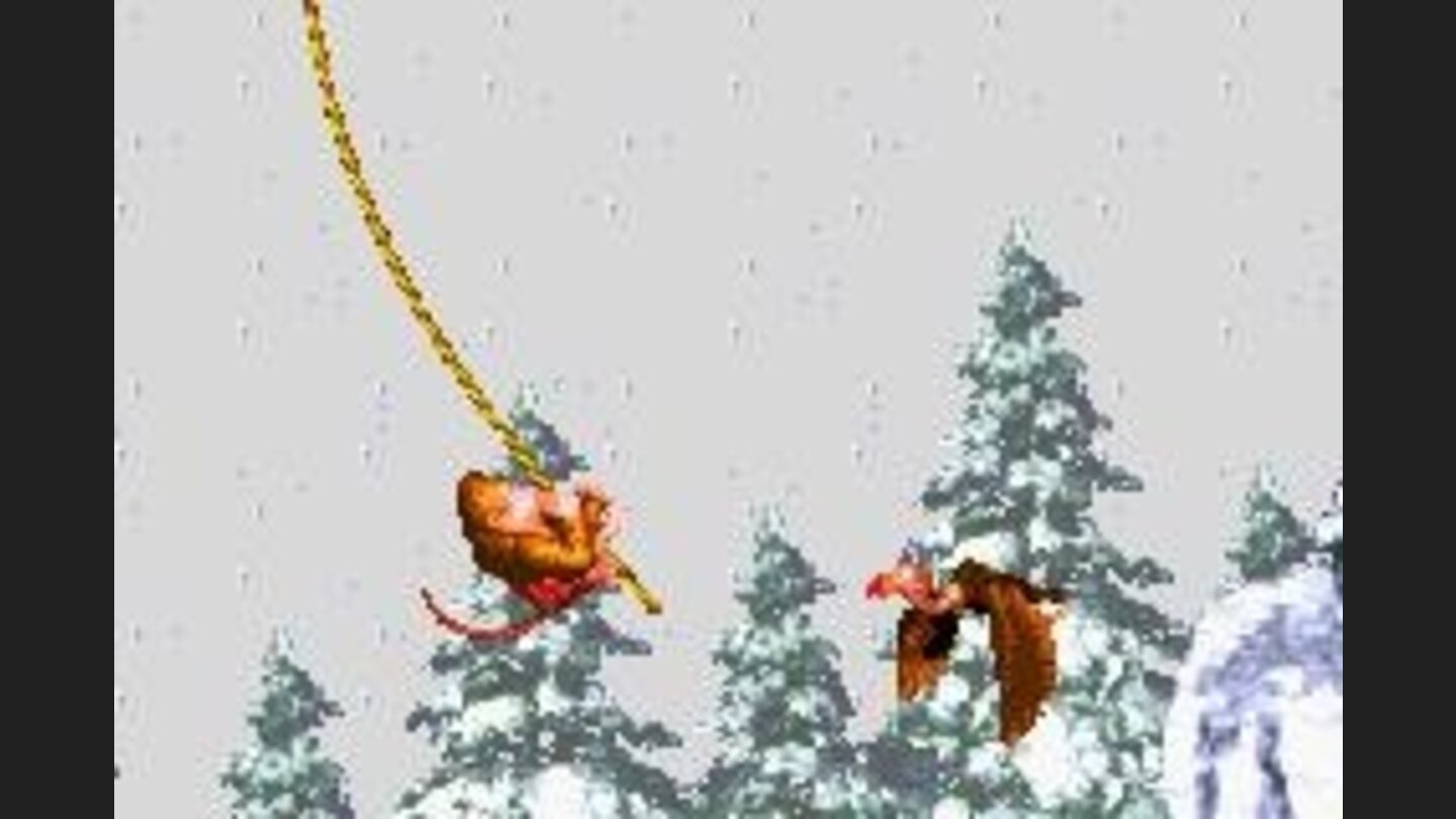 Dont wait more, Tarzan! Jump off this swinging rope and defeat this pathetic fool!