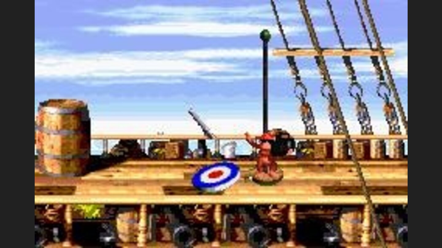 Complete a level aiming in the target from a certain height makes Diddy to dance.