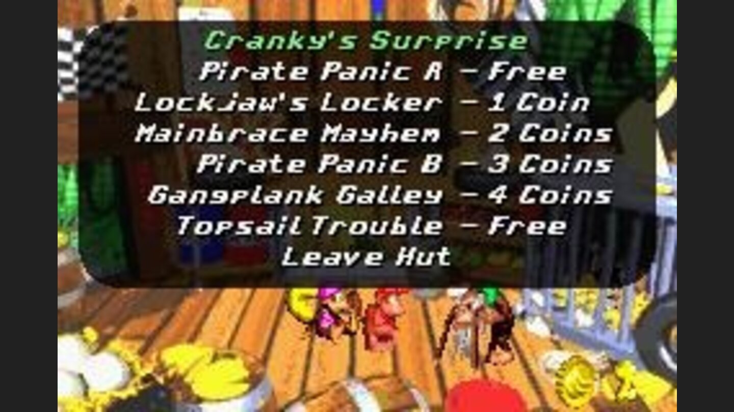 In Crankys Hut, you can buy some advices and play a mini-game with Expresso. Play to see!