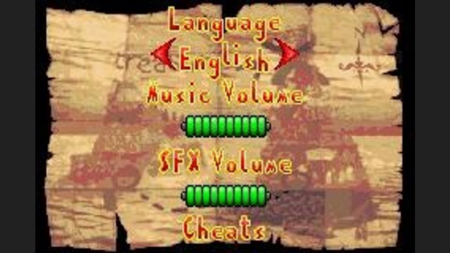 Options screen. You can turn off the volume and play at night without waking up your parents...
