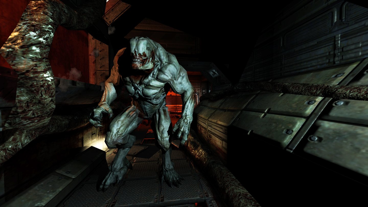 Doom 3 BFG EditionDie grafischen Verbesserungen werden PC-Spielern wahrscheinlich nicht sonderlich auffallen, wer jedoch die alte Xbox-Version gespielt hat, sollte den Unterschied sofort bemerken.