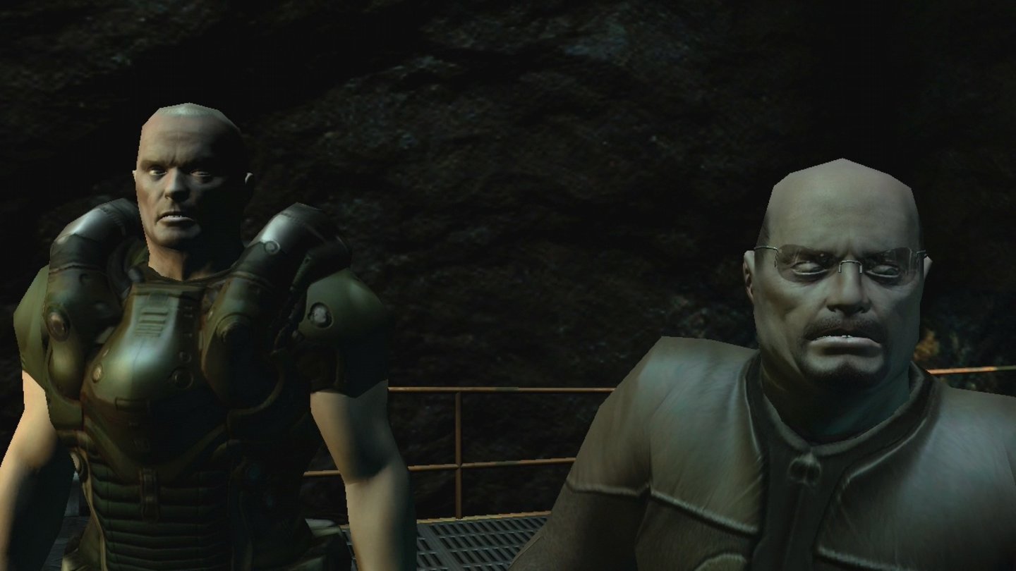 Doom 3 BFG EditionDie Charaktermodelle sehen ziemlich kantig und altbacken aus, trotz HD-Portierung.